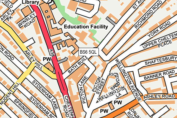 BS6 5QL map - OS OpenMap – Local (Ordnance Survey)