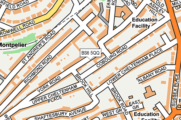 BS6 5QQ map - OS OpenMap – Local (Ordnance Survey)