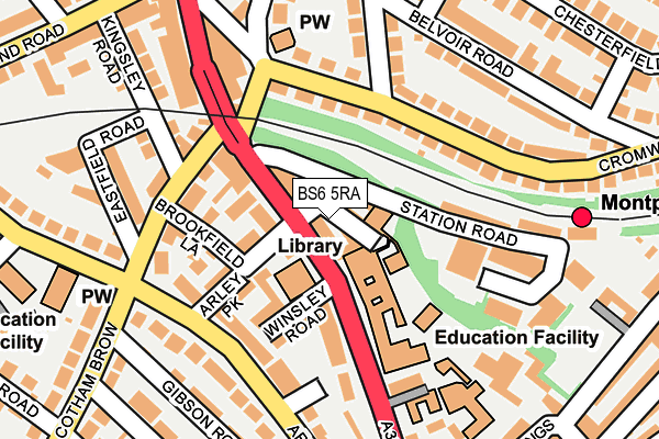 BS6 5RA map - OS OpenMap – Local (Ordnance Survey)