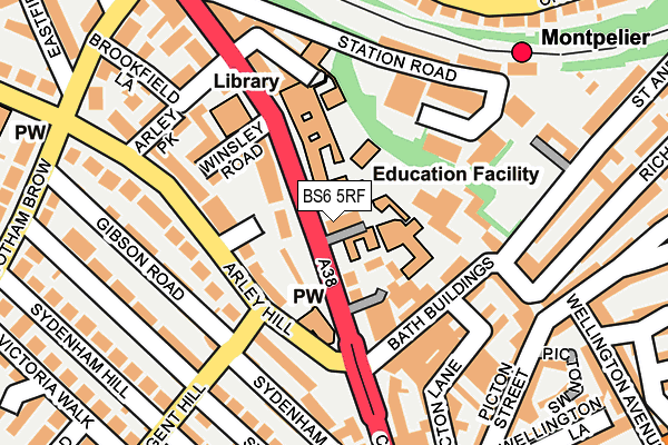 BS6 5RF map - OS OpenMap – Local (Ordnance Survey)