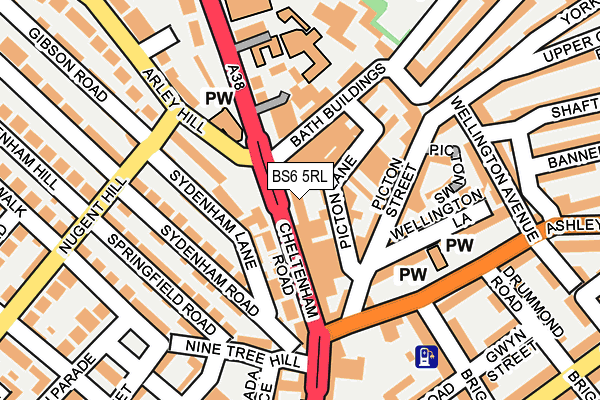 BS6 5RL map - OS OpenMap – Local (Ordnance Survey)