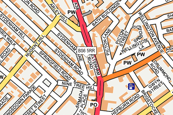 BS6 5RR map - OS OpenMap – Local (Ordnance Survey)