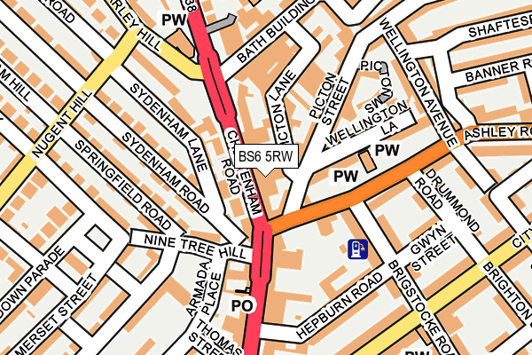 BS6 5RW map - OS OpenMap – Local (Ordnance Survey)