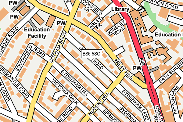 BS6 5SG map - OS OpenMap – Local (Ordnance Survey)