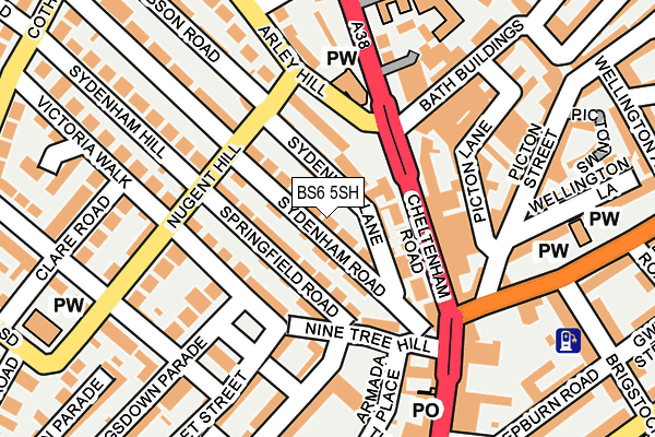 BS6 5SH map - OS OpenMap – Local (Ordnance Survey)