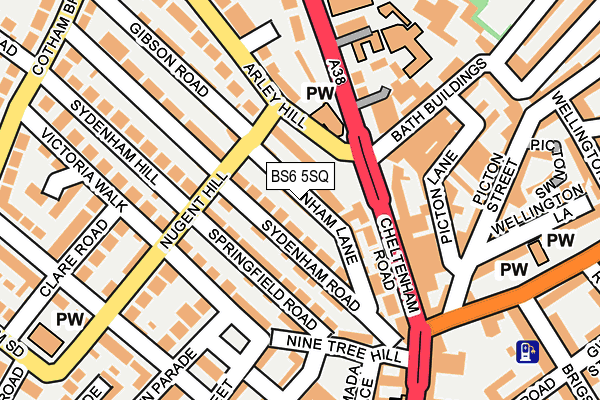 BS6 5SQ map - OS OpenMap – Local (Ordnance Survey)