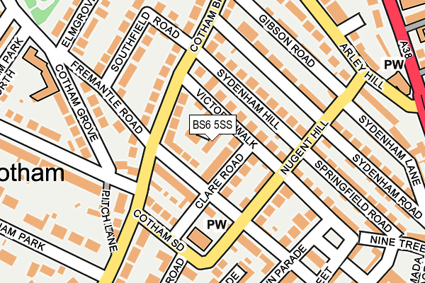 BS6 5SS map - OS OpenMap – Local (Ordnance Survey)