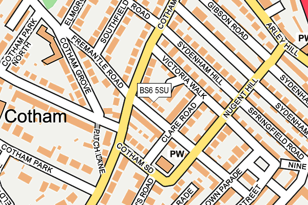 BS6 5SU map - OS OpenMap – Local (Ordnance Survey)