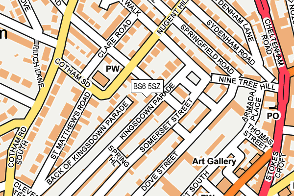 BS6 5SZ map - OS OpenMap – Local (Ordnance Survey)