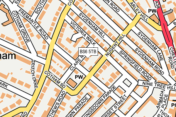 BS6 5TB map - OS OpenMap – Local (Ordnance Survey)
