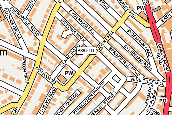 BS6 5TD map - OS OpenMap – Local (Ordnance Survey)