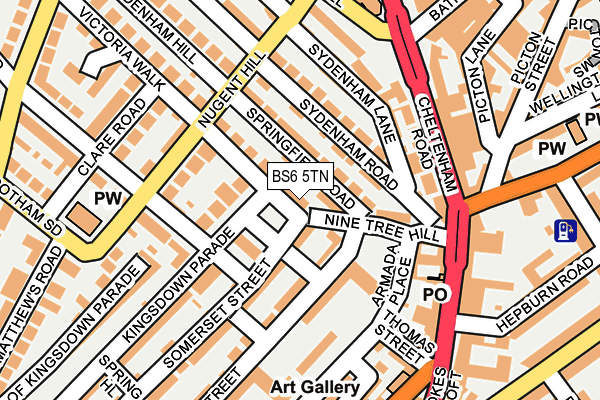 BS6 5TN map - OS OpenMap – Local (Ordnance Survey)