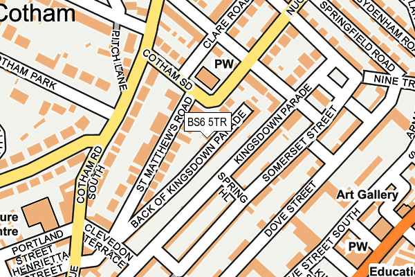 BS6 5TR map - OS OpenMap – Local (Ordnance Survey)