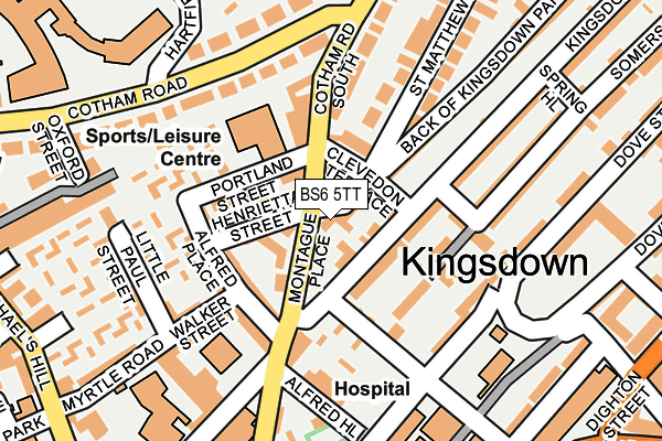 BS6 5TT map - OS OpenMap – Local (Ordnance Survey)