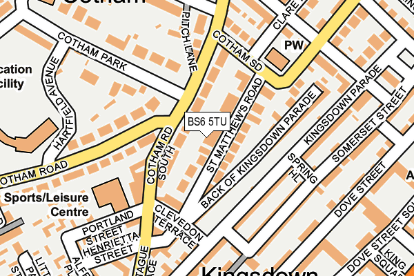 BS6 5TU map - OS OpenMap – Local (Ordnance Survey)