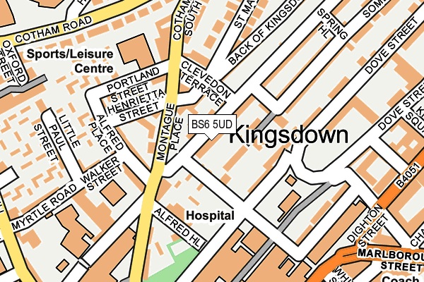 BS6 5UD map - OS OpenMap – Local (Ordnance Survey)