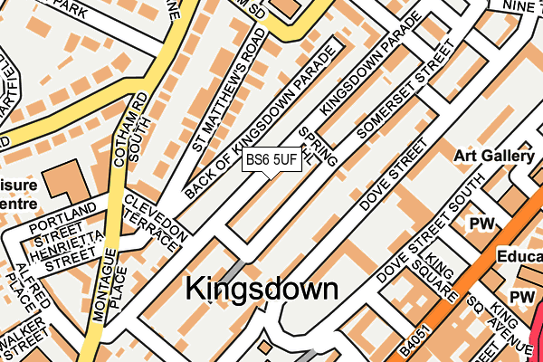 BS6 5UF map - OS OpenMap – Local (Ordnance Survey)