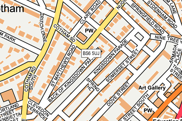 BS6 5UJ map - OS OpenMap – Local (Ordnance Survey)