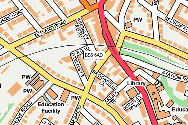 BS6 6AD map - OS OpenMap – Local (Ordnance Survey)