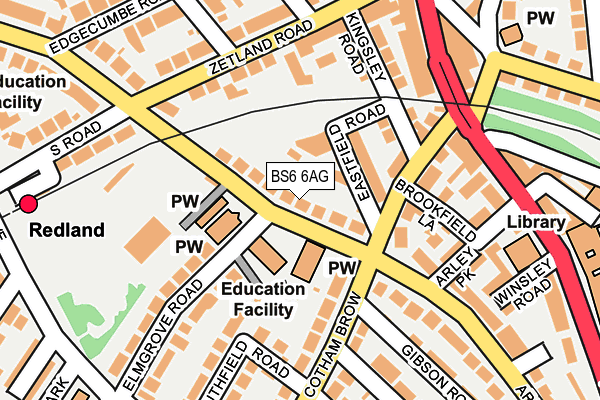BS6 6AG map - OS OpenMap – Local (Ordnance Survey)
