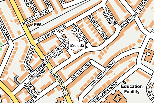 BS6 6BS map - OS OpenMap – Local (Ordnance Survey)