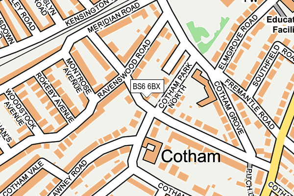 BS6 6BX map - OS OpenMap – Local (Ordnance Survey)