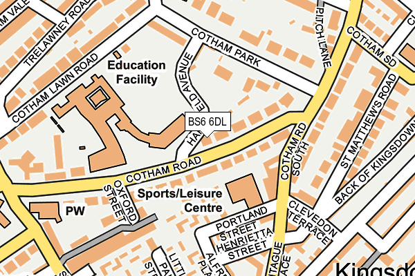 BS6 6DL map - OS OpenMap – Local (Ordnance Survey)