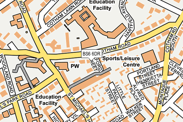BS6 6DR map - OS OpenMap – Local (Ordnance Survey)