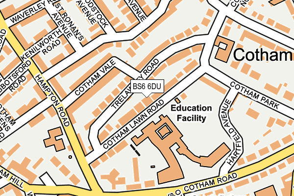 BS6 6DU map - OS OpenMap – Local (Ordnance Survey)