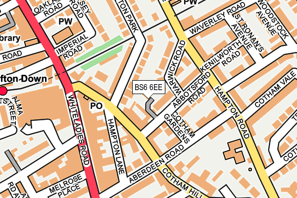 BS6 6EE map - OS OpenMap – Local (Ordnance Survey)