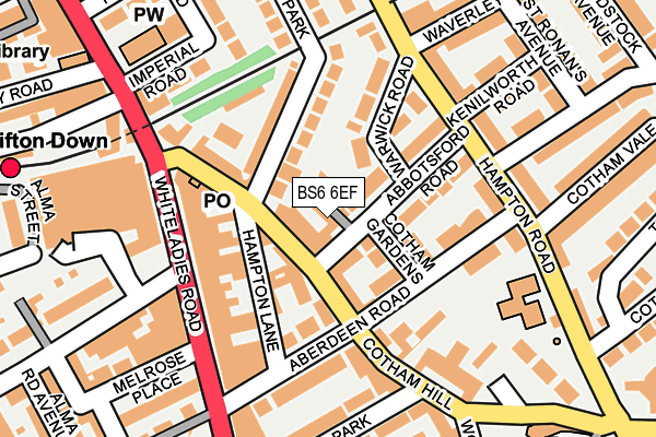 BS6 6EF map - OS OpenMap – Local (Ordnance Survey)