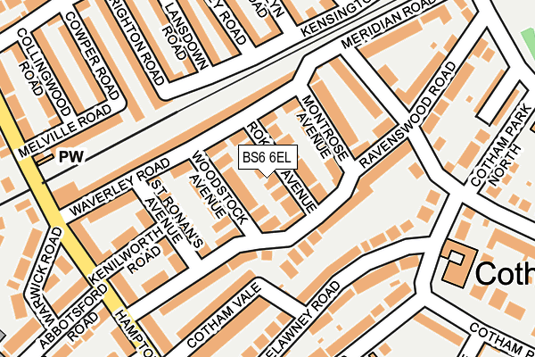 BS6 6EL map - OS OpenMap – Local (Ordnance Survey)