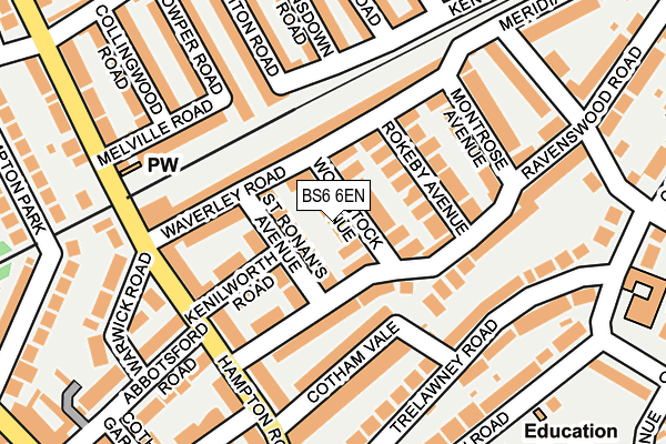 BS6 6EN map - OS OpenMap – Local (Ordnance Survey)