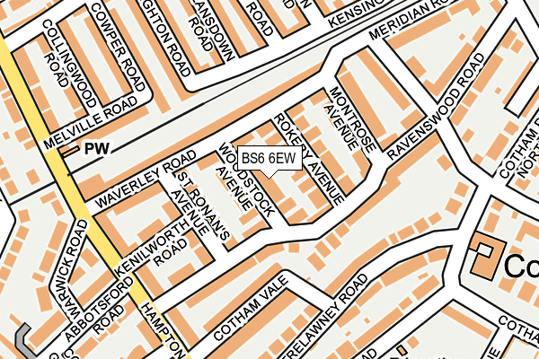 BS6 6EW map - OS OpenMap – Local (Ordnance Survey)