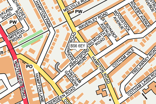 BS6 6EY map - OS OpenMap – Local (Ordnance Survey)
