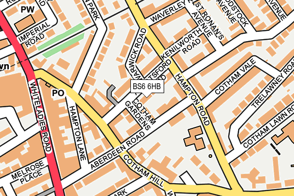 BS6 6HB map - OS OpenMap – Local (Ordnance Survey)