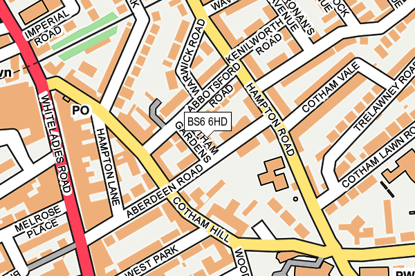 BS6 6HD map - OS OpenMap – Local (Ordnance Survey)