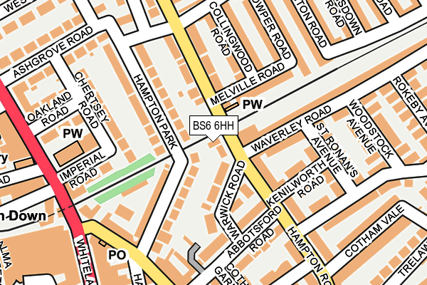 BS6 6HH map - OS OpenMap – Local (Ordnance Survey)