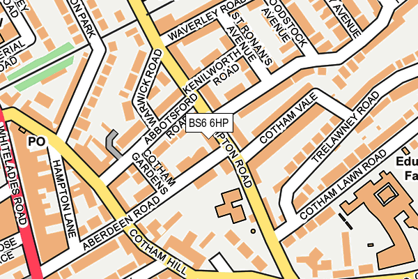 BS6 6HP map - OS OpenMap – Local (Ordnance Survey)