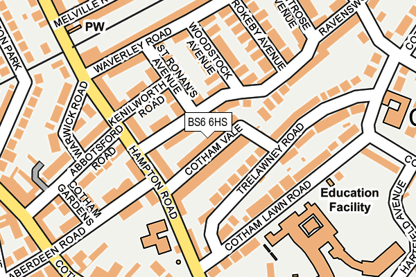 Map of 35 COTHAM VALE MANAGEMENT COMPANY LIMITED at local scale