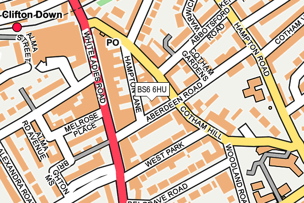 BS6 6HU map - OS OpenMap – Local (Ordnance Survey)