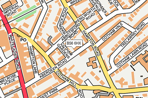 BS6 6HX map - OS OpenMap – Local (Ordnance Survey)
