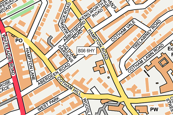 BS6 6HY map - OS OpenMap – Local (Ordnance Survey)