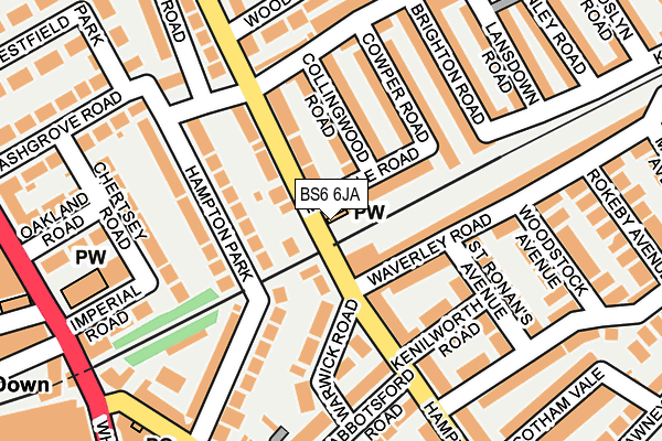 BS6 6JA map - OS OpenMap – Local (Ordnance Survey)