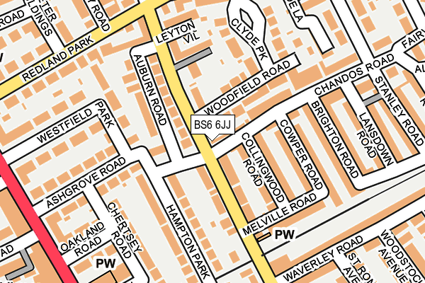 BS6 6JJ map - OS OpenMap – Local (Ordnance Survey)