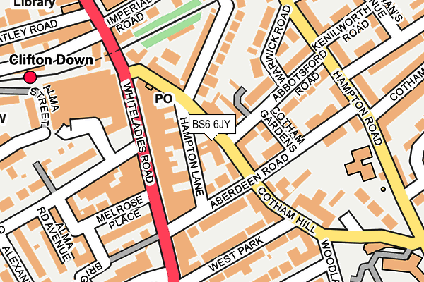 BS6 6JY map - OS OpenMap – Local (Ordnance Survey)