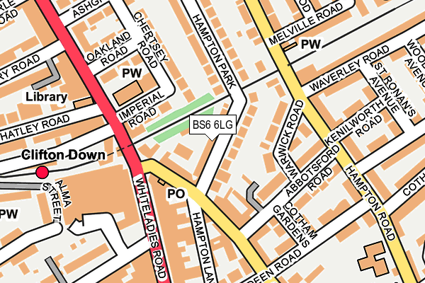 BS6 6LG map - OS OpenMap – Local (Ordnance Survey)