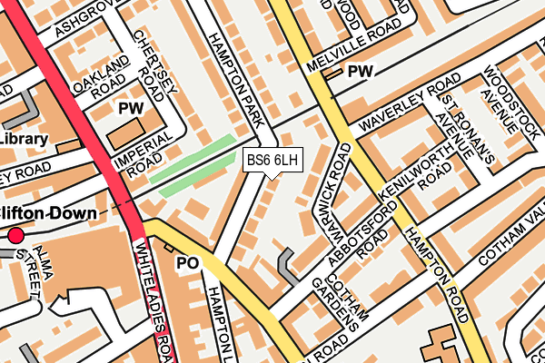 BS6 6LH map - OS OpenMap – Local (Ordnance Survey)