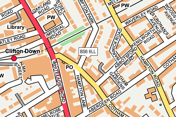 BS6 6LL map - OS OpenMap – Local (Ordnance Survey)