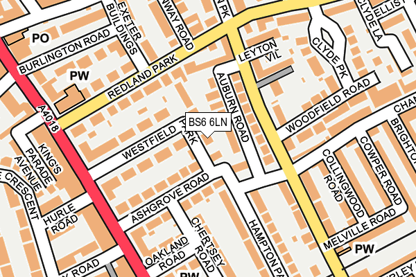 BS6 6LN map - OS OpenMap – Local (Ordnance Survey)
